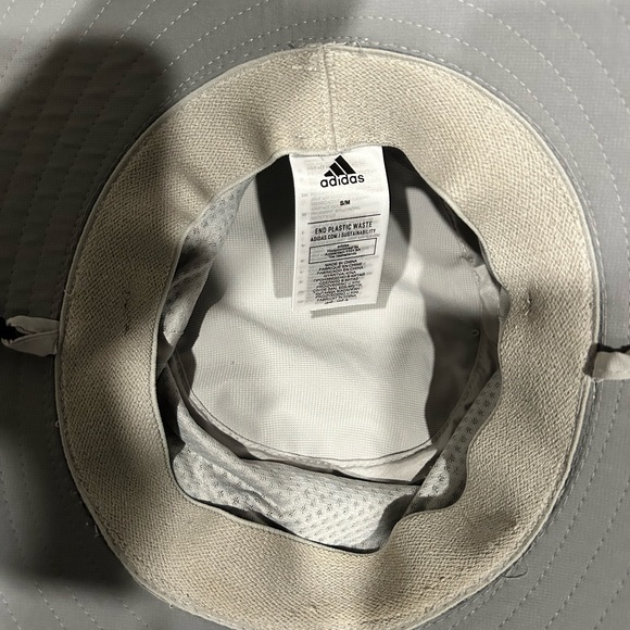 ADIDAS WIDE-BRIM GOLF SUN HAT | Color: Gray | Size S/M - Picture 9 of 10